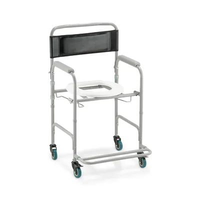 Cadeira de Banho Higiênica Dobrável Dellamed D30 Aço 100 kg — vista frontal