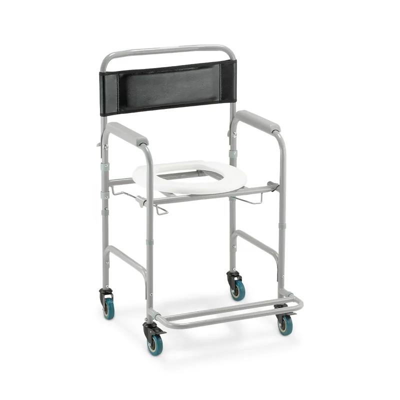 Cadeira de Banho Higiênica Dobrável Dellamed D30 Aço 100 kg — vista frontal