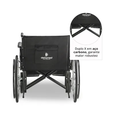 Foto 5: Cadeira de Rodas D500 Dellamed Dobrável 180 kg — detalhe do produto