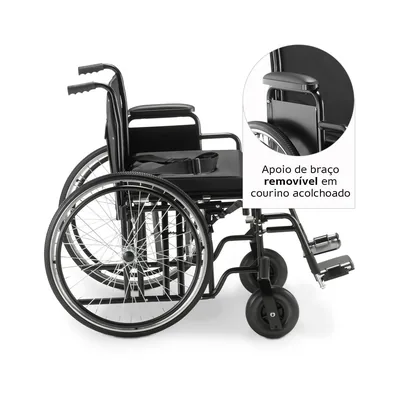 Foto 6: Cadeira de Rodas D500 Dellamed Dobrável 180 kg — detalhe do produto