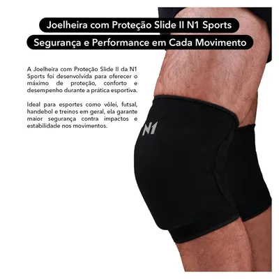 Foto 3: Par Joelheira com Proteção Slide II N1 Sports — info