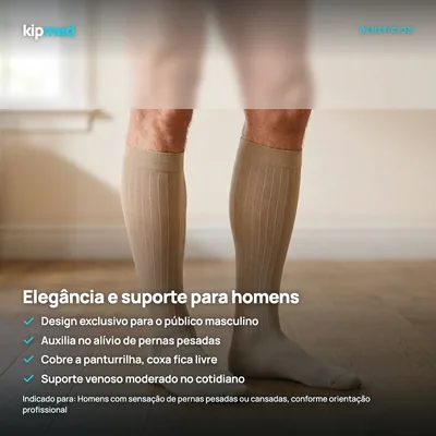 Foto 3: Meia de Compressão Panturrilha 20-30 mmHg Masculina — Sigvaris Actitud — principais benefícios