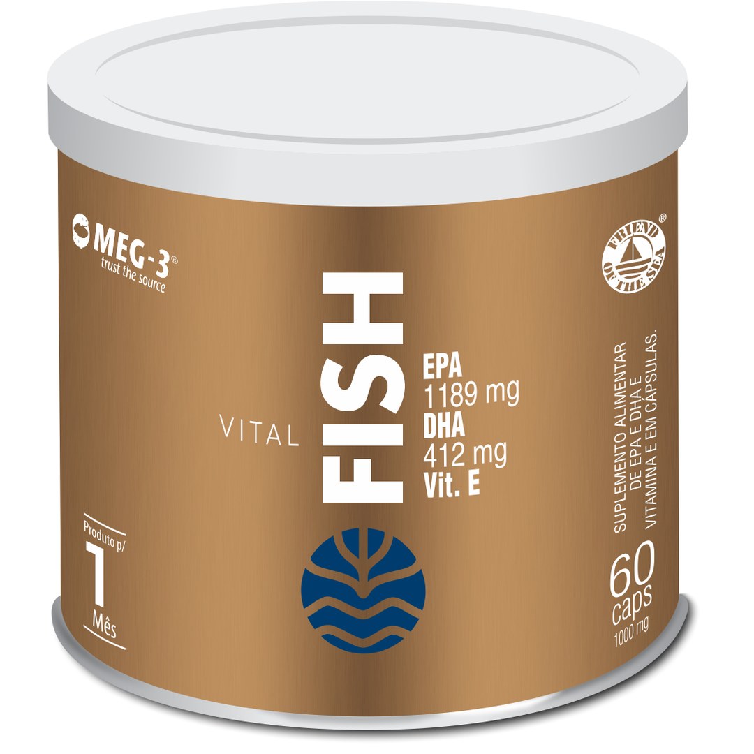 Ômega 3 Fish EPA/DHA 60 Cápsulas — Vital Âtman — vista frontal