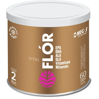 Óleo de Peixe Flór Ômega 3-6-9 com Vitaminas — Vital Âtman — vista frontal