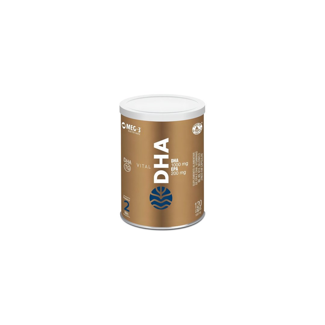 Ômega 3 DHA 1,1 g 120 Cápsulas — Vital Âtman — vista frontal
