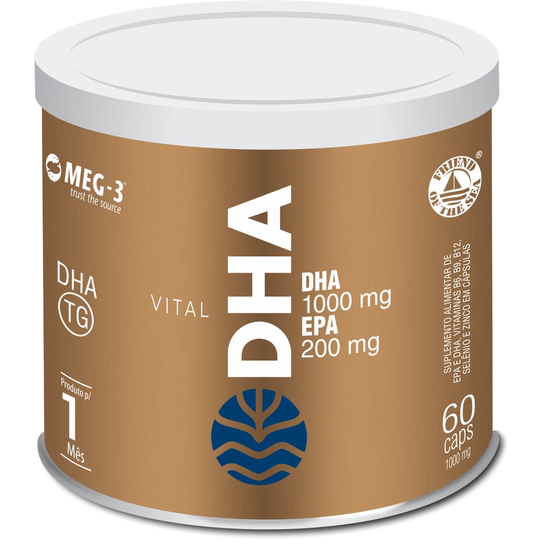 Ômega 3 DHA 1000 mg com Minerais — Vital Âtman — vista frontal