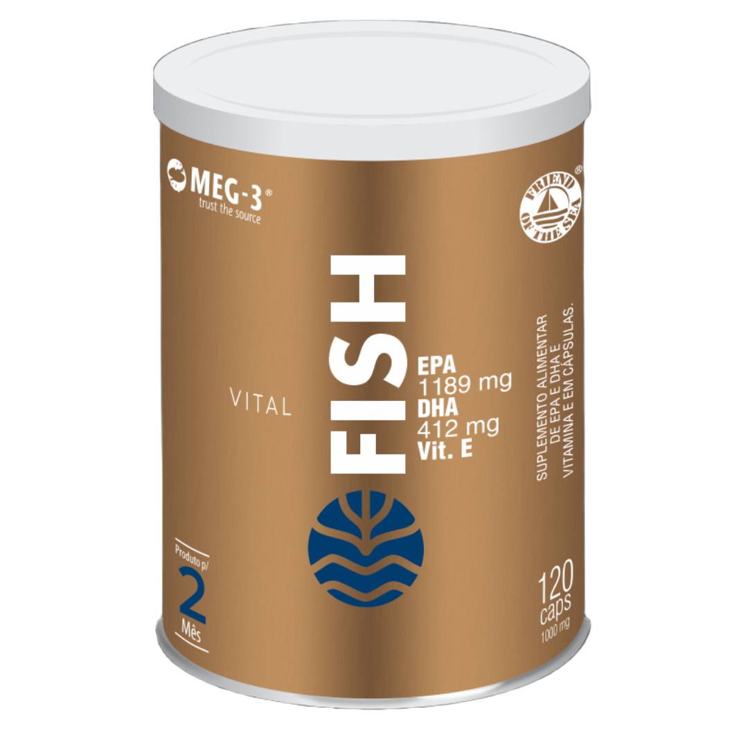 Ômega 3 Fish EPA/DHA 120 Cápsulas — Vital Âtman — vista frontal