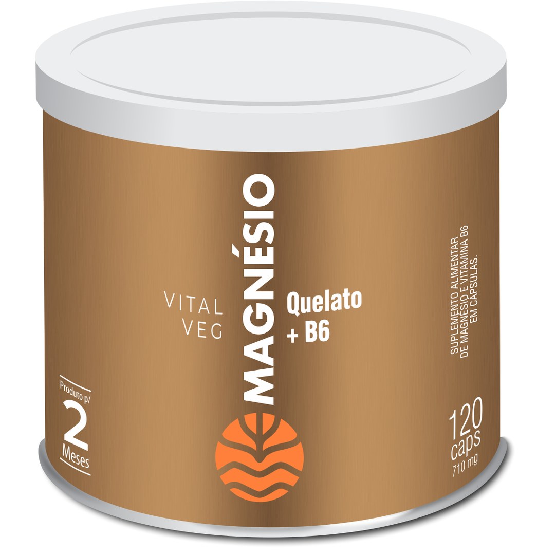 Magnésio Quelato com Vitamina B6 — Vital Âtman — vista frontal