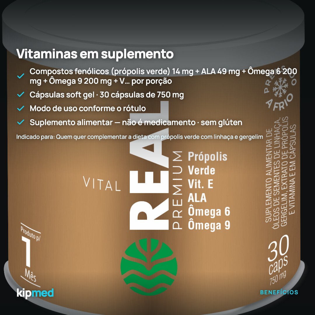 Foto 3: Própolis Verde com Linhaça e Gergelim — Vital Âtman — principais benefícios