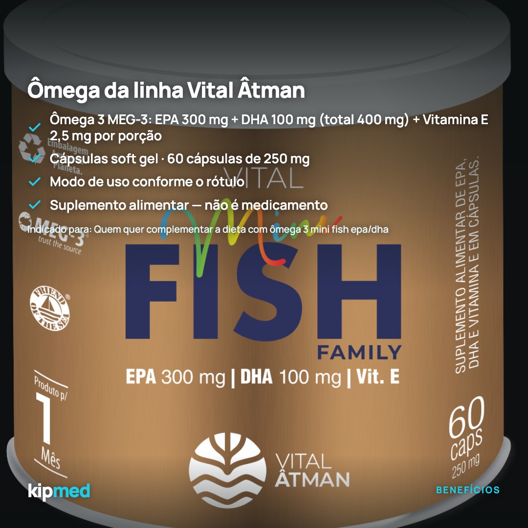 Foto 3: Ômega 3 Mini Fish EPA/DHA — Vital Âtman — principais benefícios