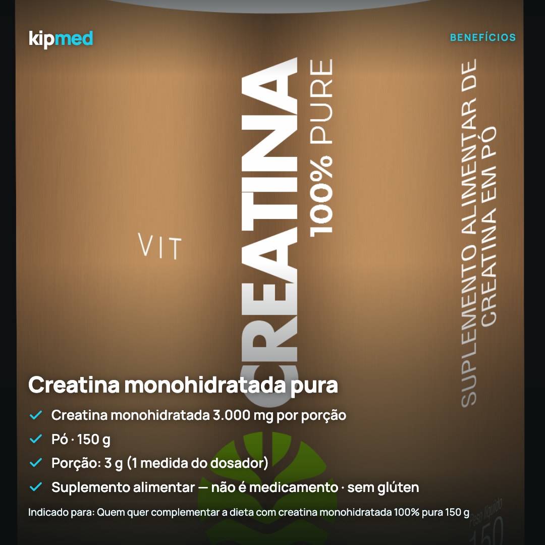 Foto 3: Creatina Monohidratada 100% Pura 150 g — Vital Âtman — principais benefícios