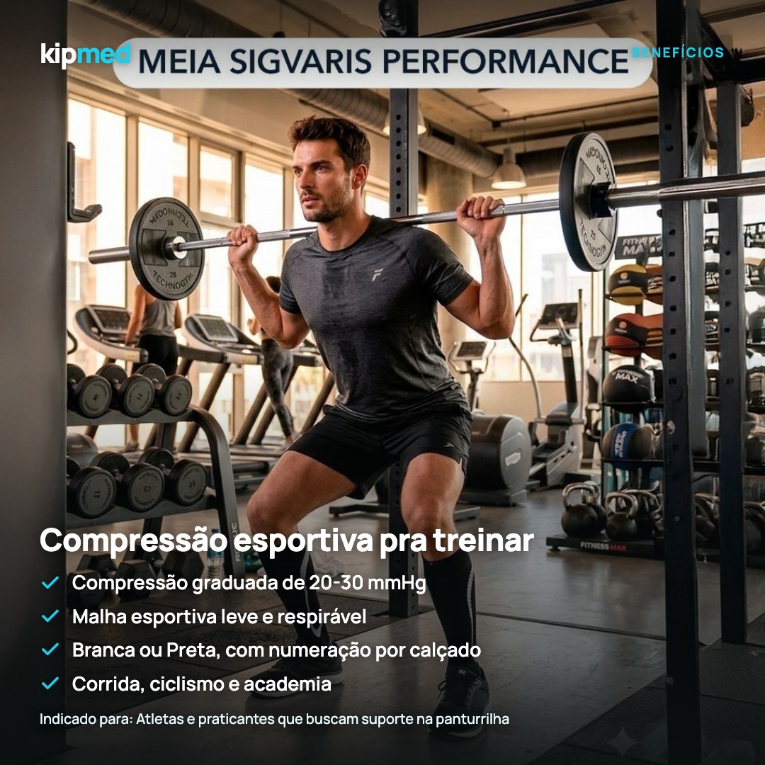 Foto 3: Meia de Compressão Esportiva Panturrilha 20-30 mmHg — Sigvaris Performance — principais benefícios