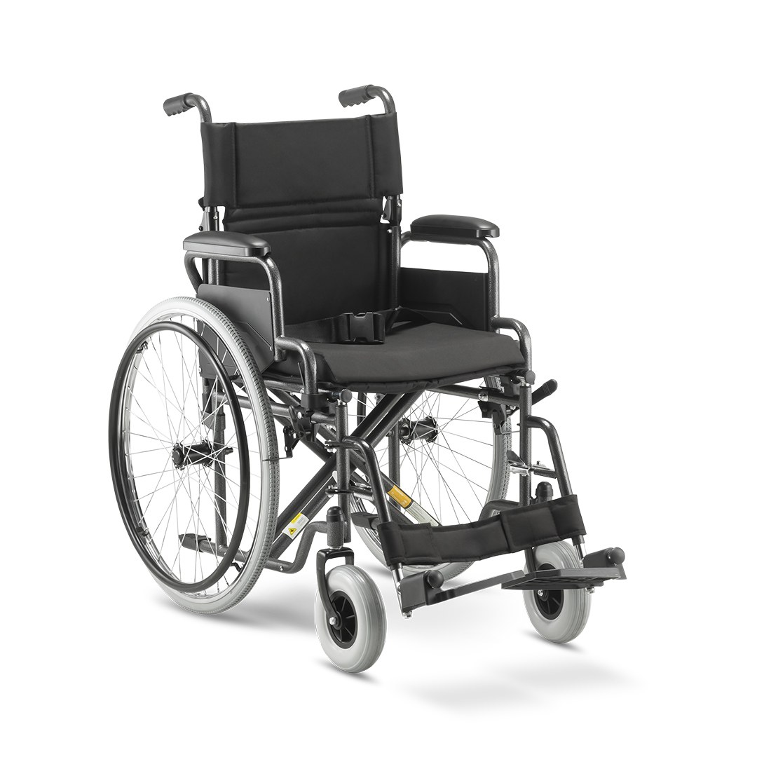 Cadeira de Rodas Dobrável Dellamed D400 até 120 kg — vista frontal