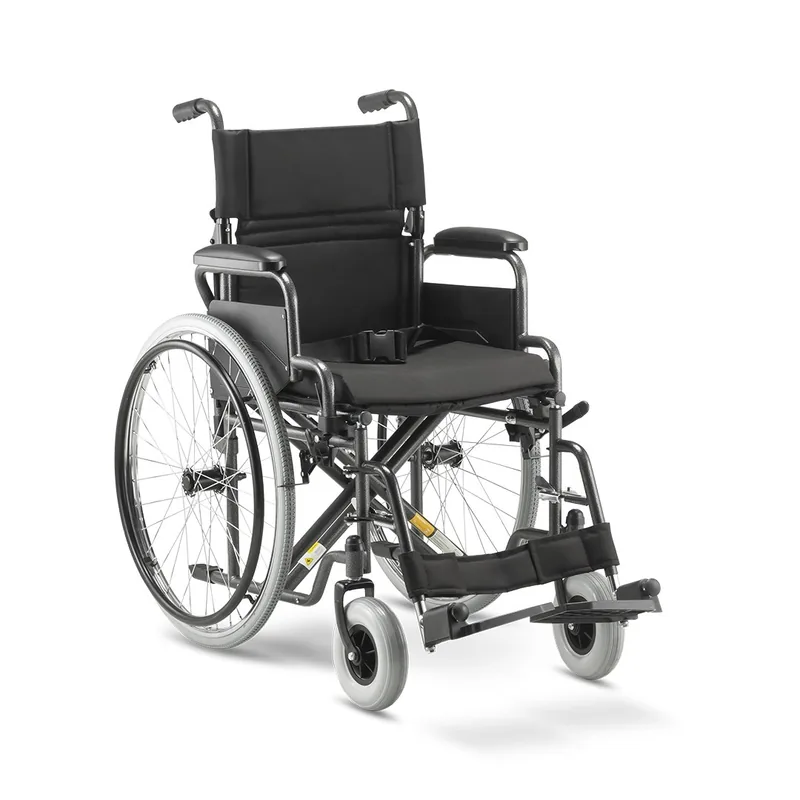 Cadeira de Rodas Dobrável Dellamed D400 até 120 kg — vista frontal
