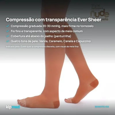 Foto 4: Meia de Compressão Panturrilha 20-30 mmHg — Sigvaris Ever Sheer — principais benefícios