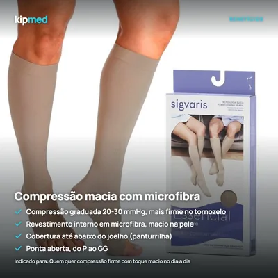 Foto 4: Meia de Compressão Panturrilha Ponta Aberta 20-30 mmHg — Sigvaris Select Comfort — principais benefícios