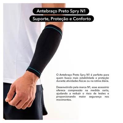 Foto 4: Protetor de Antebraço Compressão Spry N1 Sports — info