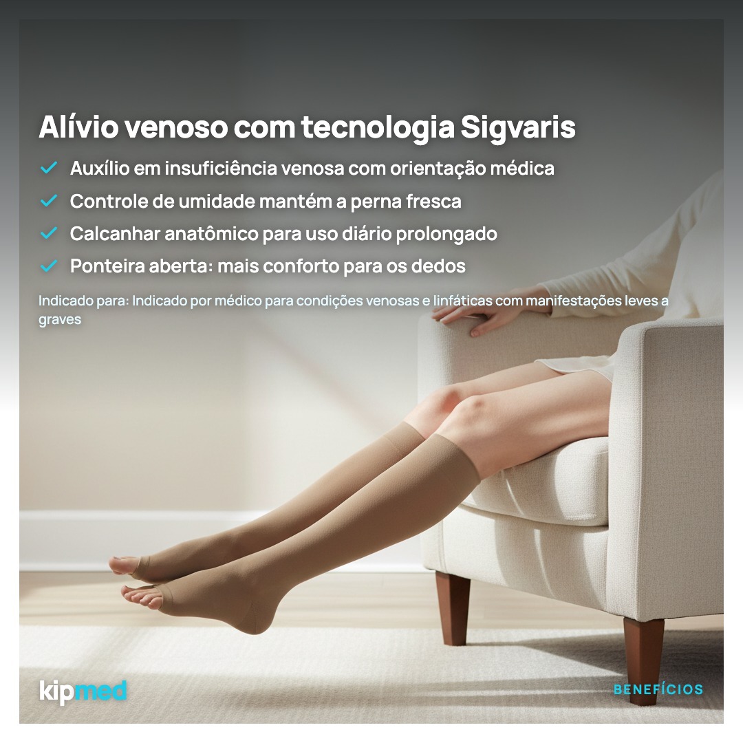 Foto 3: Meia Compressão Panturrilha Sigvaris Dynaven Basic 30-40mmHg — principais benefícios