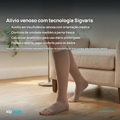 Foto 3: Meia de Compressão Panturrilha 30-40 mmHg — Sigvaris Dynaven Basic — principais benefícios