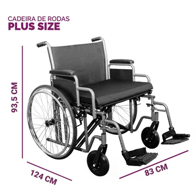 Foto 6: Cadeira de Rodas Plus Size Hidrolight AC30 até 250 kg - — medida