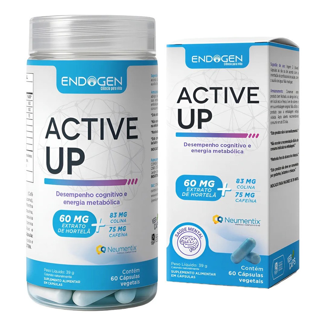 Active UP — Guaraná, Colina e Cafeína — Endogen — vista frontal