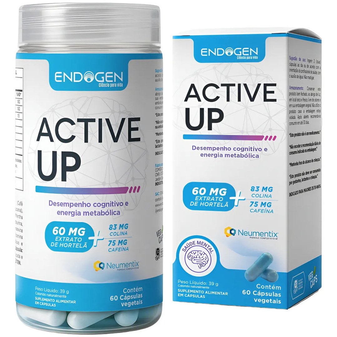 Foto 2: Active UP — Guaraná, Colina e Cafeína — Endogen — detalhe do produto