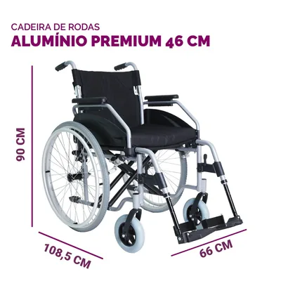 Foto 7: Cadeira de Rodas em Alumínio Hidrolight AL11 Premium até — medida