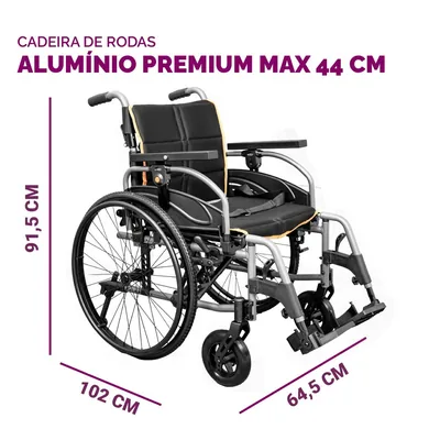 Foto 7: Cadeira de Rodas em Alumínio Hidrolight AL12 Premium Max — medida