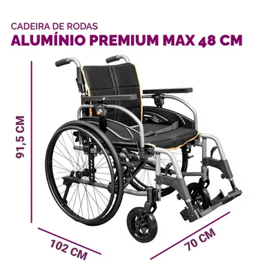 Foto 9: Cadeira de Rodas em Alumínio Hidrolight AL12 Premium Max — medida