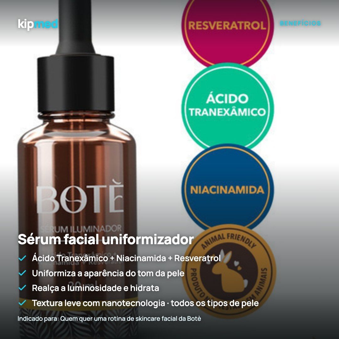 Foto 3: Sérum Facial Uniformizador Tranexâmico + Niacinamida 30 ml — Botè — principais benefícios