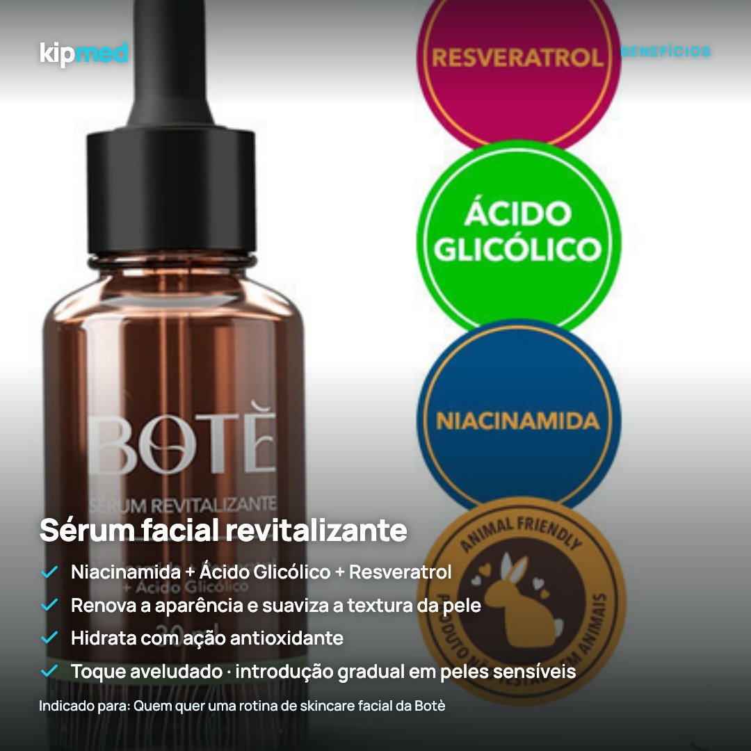 Foto 3: Sérum Facial Revitalizante Niacinamida + Glicólico 30 ml — Botè — principais benefícios