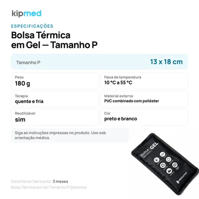Foto 2: Bolsa Térmica em Gel Quente e Frio, Tamanho P — Dellamed — info
