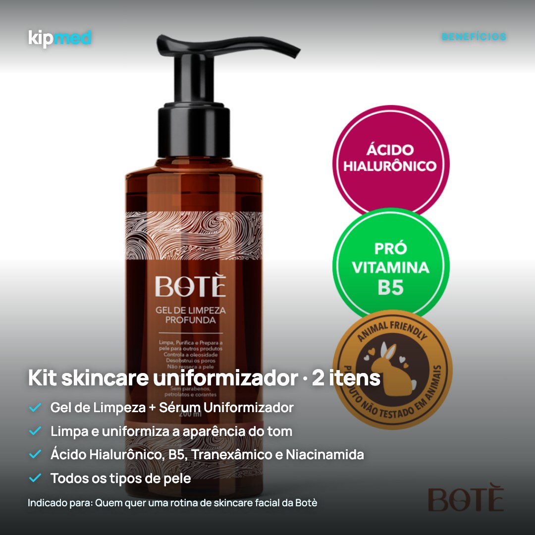 Foto 3: Kit Skincare Uniformizador 2 Itens · Gel + Sérum — Botè — principais benefícios