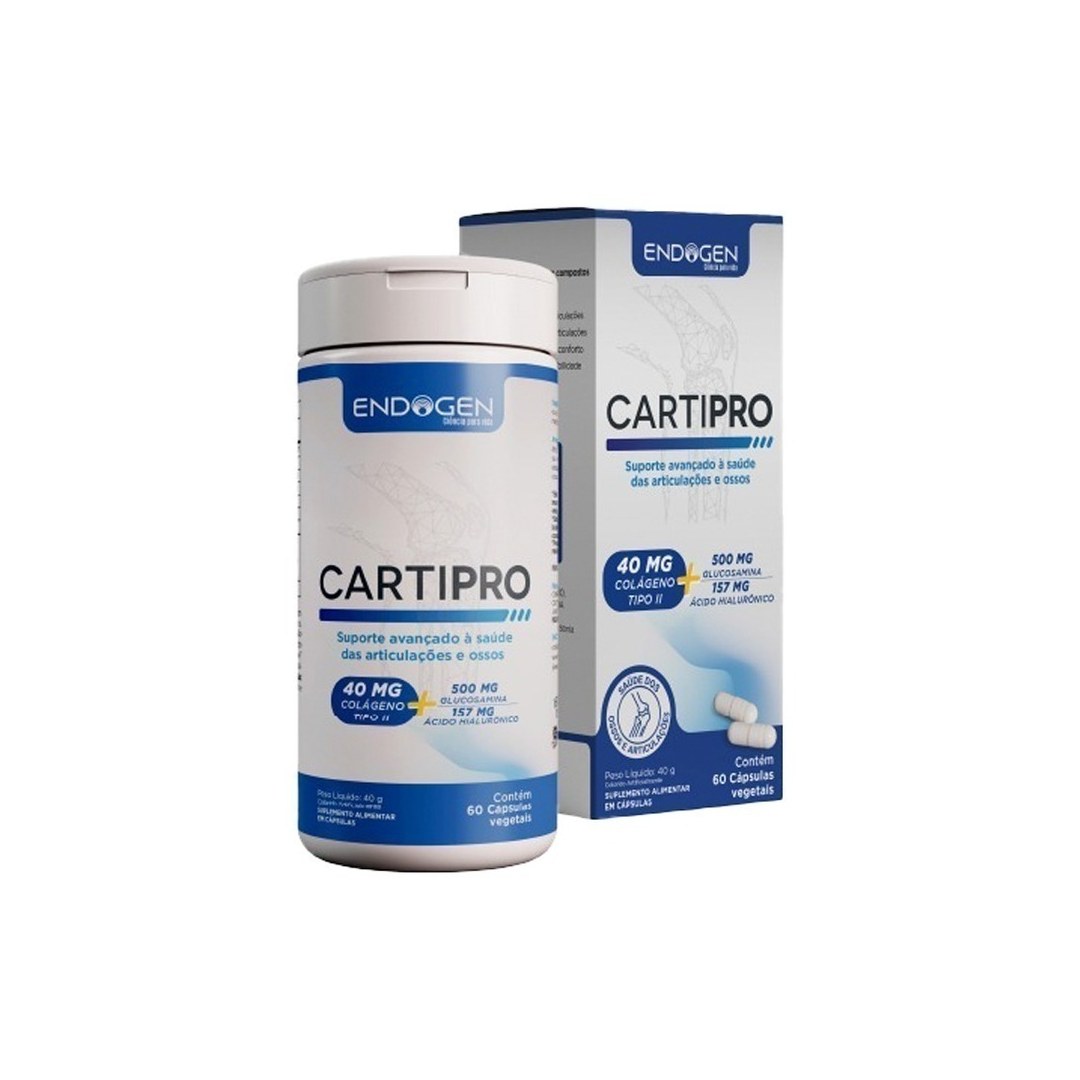 Cartipro — Colágeno II, Glucosamina e Ácido Hialurônico — Endogen — vista frontal