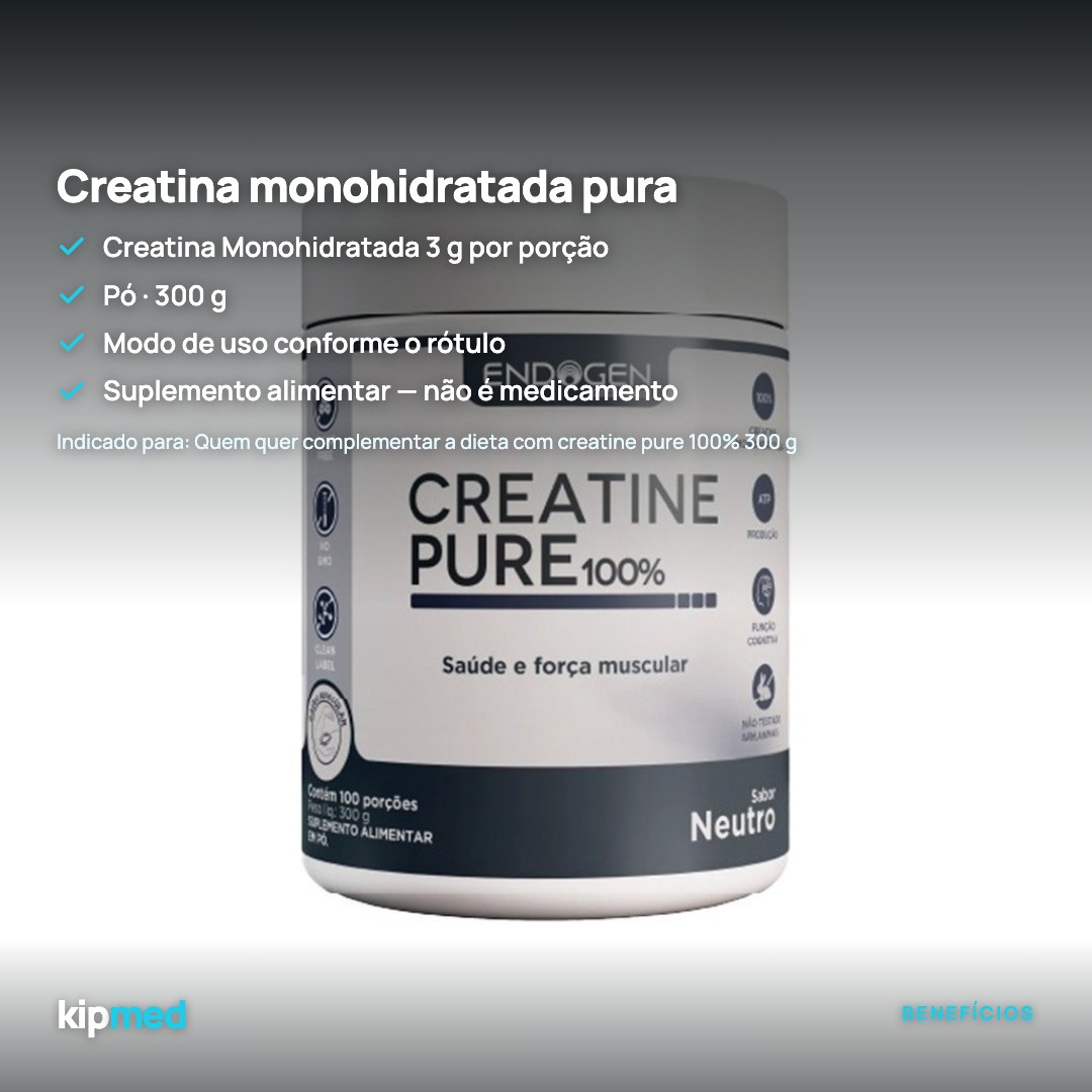 Foto 3: Creatine Pure 100% 300 g — Endogen — principais benefícios