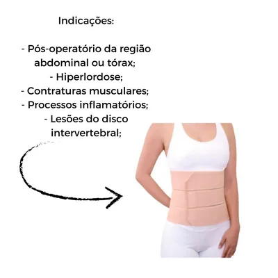 Foto 2: Faixa Abdominal Elástica 3 Painéis Take Care Correção — info