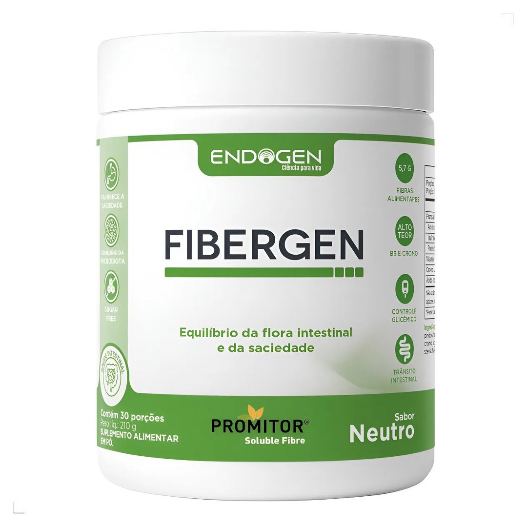 FiberGen — Fibras Prebióticas 210 g — Endogen — vista frontal
