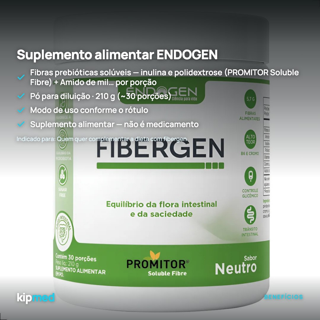 Foto 3: FiberGen — Fibras Prebióticas 210 g — Endogen — principais benefícios