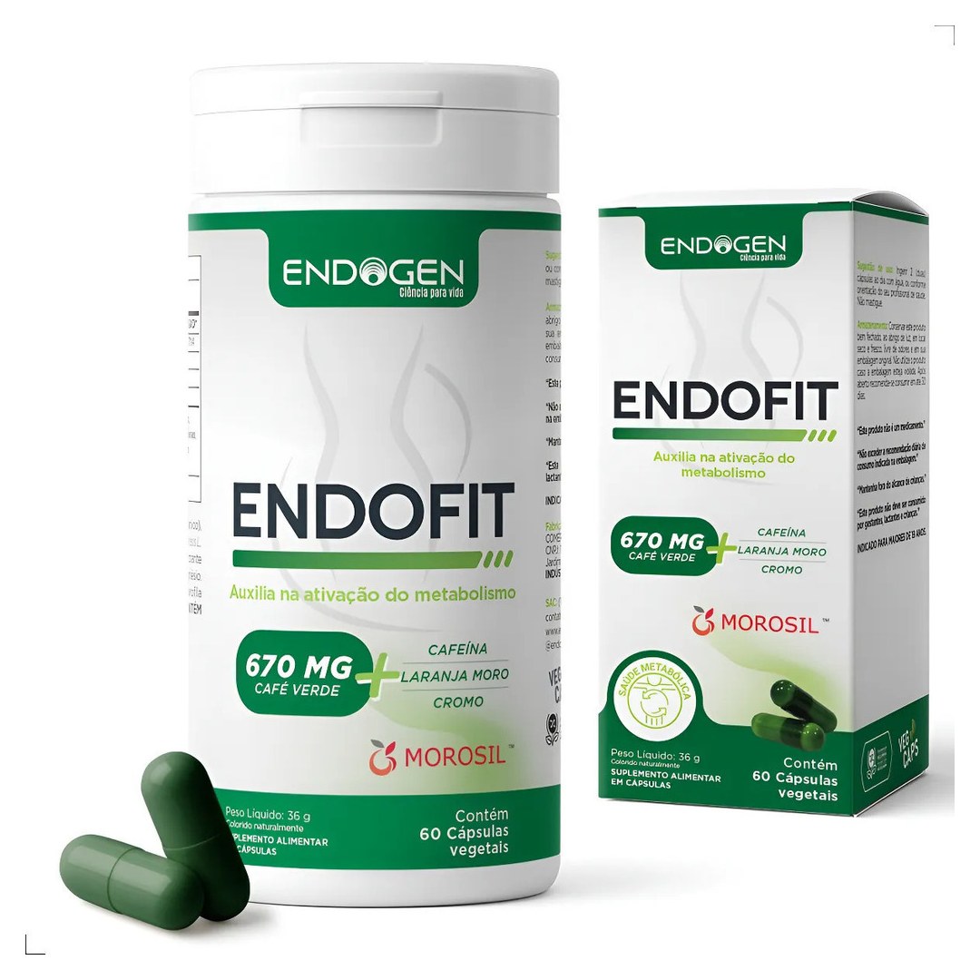 EndoFIT — Café Verde, Cafeína e Morosil — Endogen — vista frontal