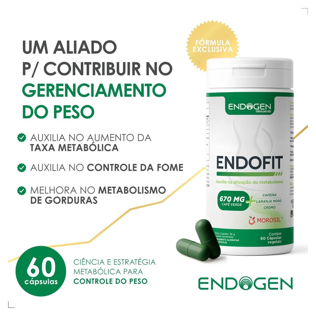 Foto 2: EndoFIT — Café Verde, Cafeína e Morosil — Endogen — detalhe do produto