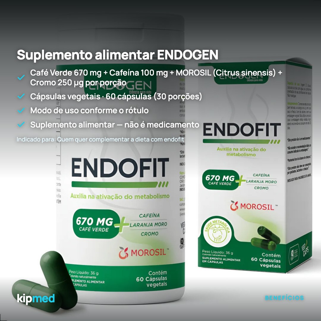 Foto 3: EndoFIT — Café Verde, Cafeína e Morosil — Endogen — principais benefícios