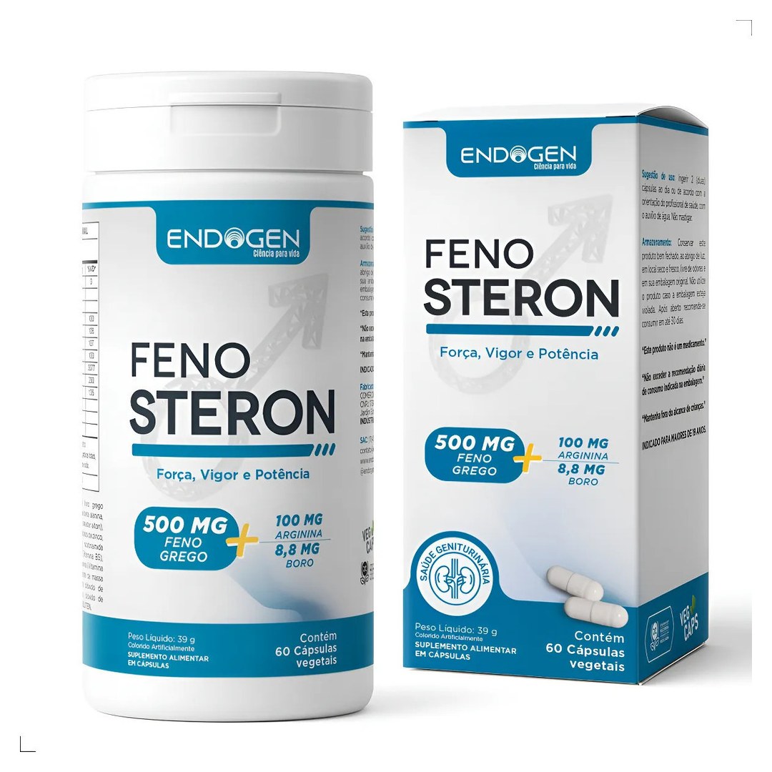 Foto 2: Fenosteron — Feno-Grego, Arginina e Zinco — Endogen — detalhe do produto