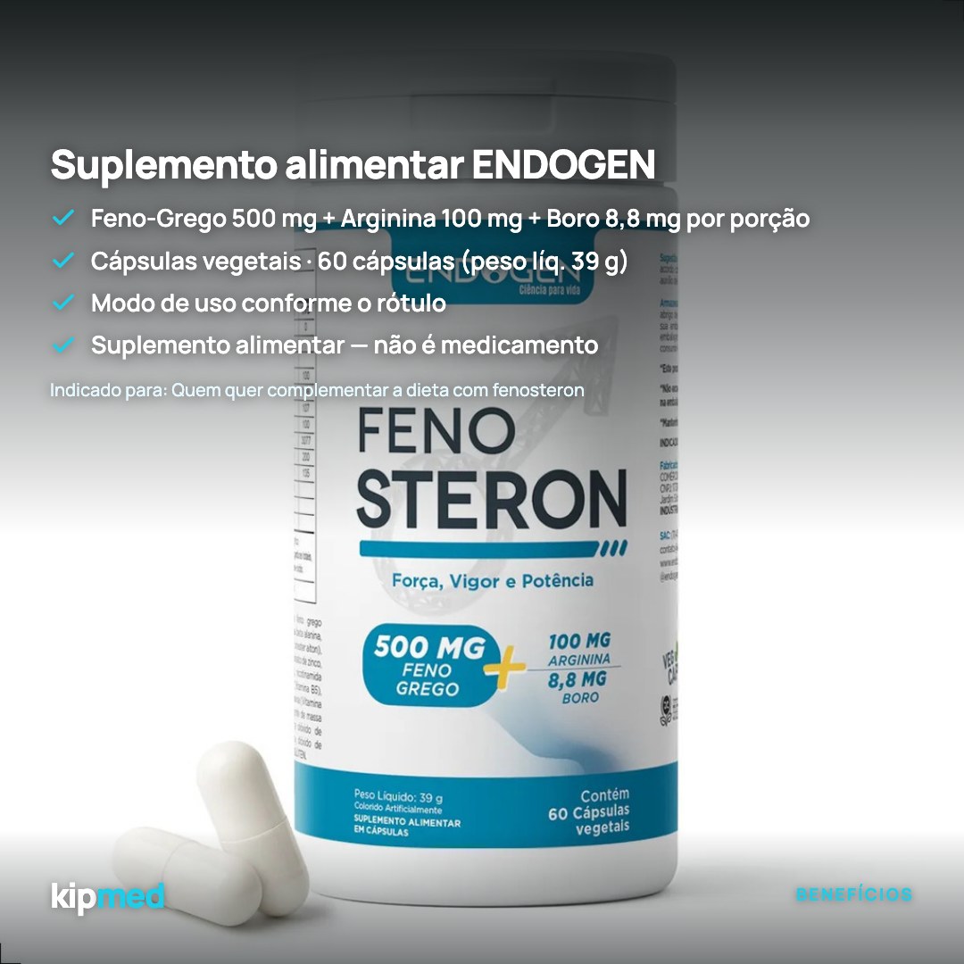Foto 3: Fenosteron — Feno-Grego, Arginina e Zinco — Endogen — principais benefícios