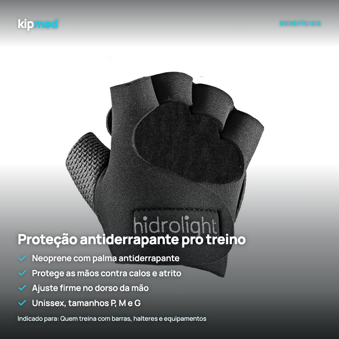 Foto 3: Luva de Neoprene para Academia Unissex — Hidrolight — principais benefícios