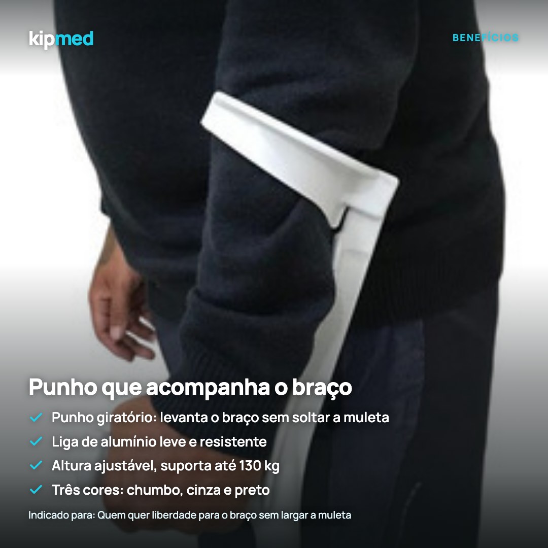 Foto 3: Muleta Canadense Articulada com Punho Giratório — Alo — principais benefícios