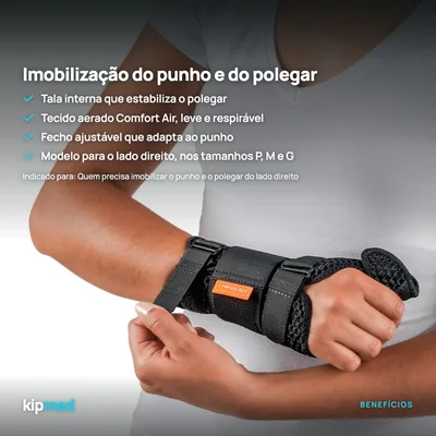 Foto 3: Órtese de Punho com Polegar (Direita) — Hidrolight — principais benefícios