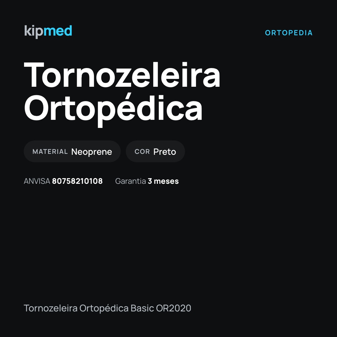 Foto 5: Tornozeleira Ortopédica Basic Hidrolight OR2020 — características do produto