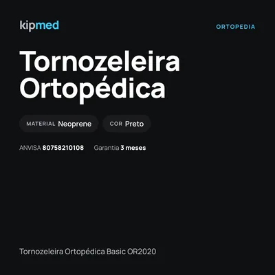 Foto 5: Tornozeleira Ortopédica Basic — Hidrolight — características do produto