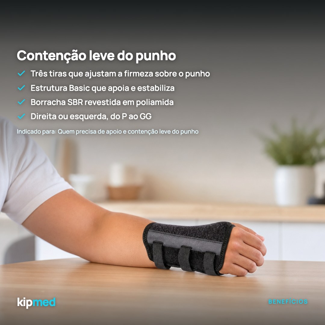 Foto 3: Órtese de Punho com 3 Tiras Basic — Hidrolight — principais benefícios