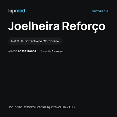 Foto 5: Joelheira com Reforço Patelar Ajustável (Especial EG) — Hidrolight — características do produto